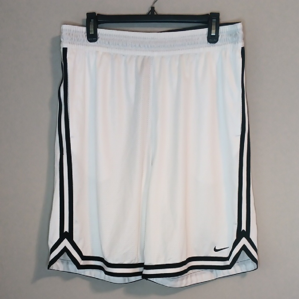 Nike White and Black Athletic Shorts